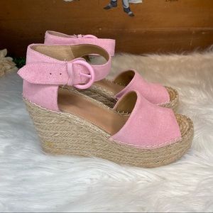 Marc Fisher LTD Pink Alida Espadrille Wedges 8.5M